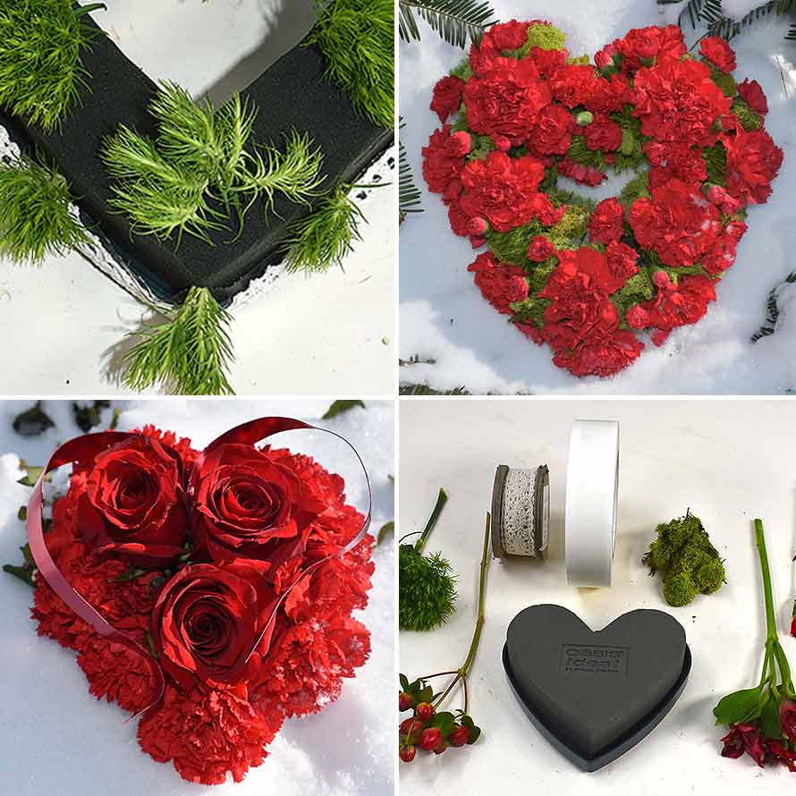 Four Easy Floral Hearts, Three Price Points