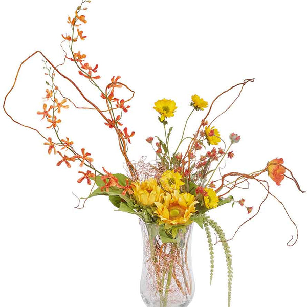 Sustainable Natural Tree Limb and Water Tube Floral Centerpiece