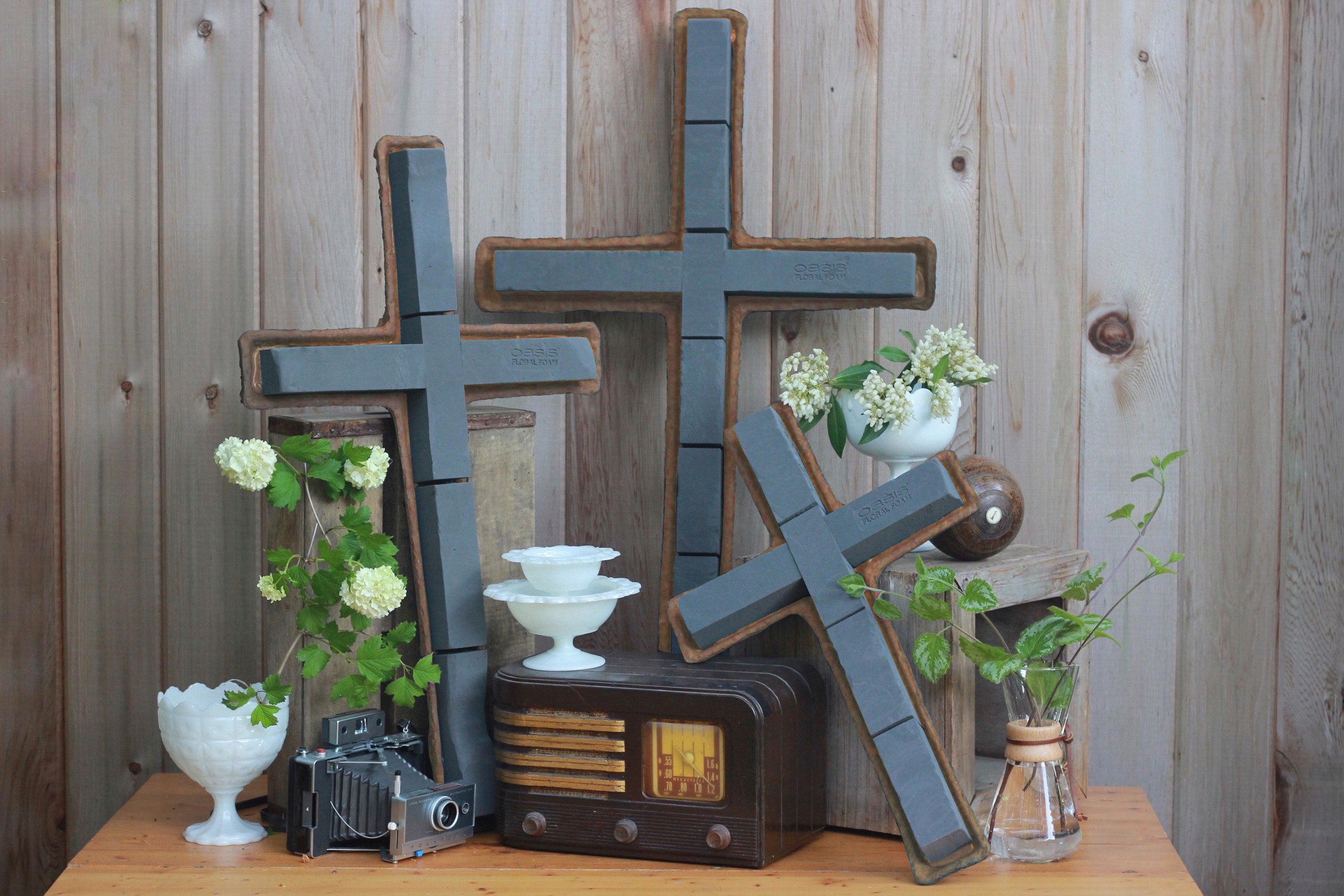 Midnight Mache Floral Foam Shapes