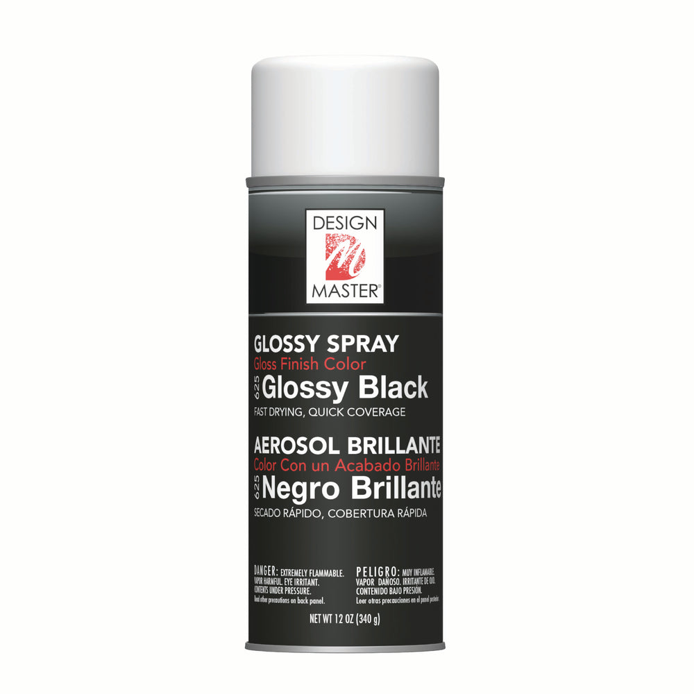 Design Master® Glossy Spray - Glossy Black | 625, 11 oz